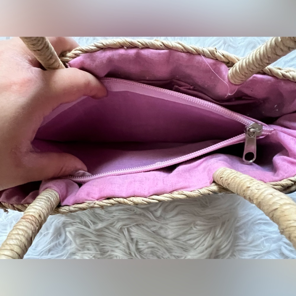 Y2K Vintage Faded Glory Woven Wicker Flower Bag 💐🌸 - Picture 10 of 10